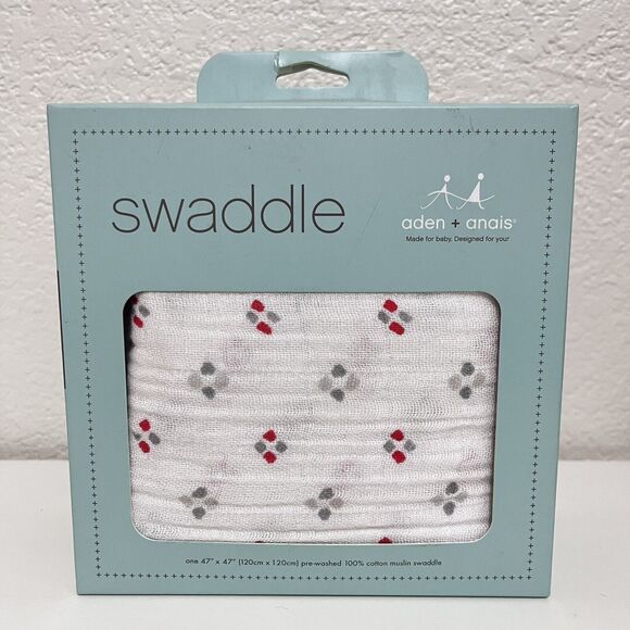 Aden + Anais Make Believe Funny Argyle Swaddle Blanket Muslin 47" x 47" NEW - Picture 1 of 8